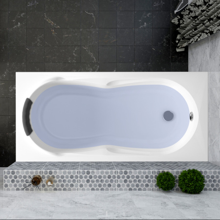 Комплект 5 в 1 Lavinia Boho Easter Pro S4-3706075P, акриловая ванна 170x75 см, усиленный металлический каркас с монтажным набором, мягкий силиконовый подголовник, лицевой экран, хромотерапия