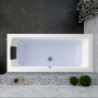 Комплект 5 в 1 Lavinia Boho Pure S4-3710075P, акриловая ванна 170x75 см, усиленный металлический каркас с монтажным набором, мягкий силиконовый подголовник, лицевой экран, хромотерапия