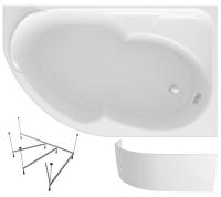 Комплект 3 в 1 Lavinia Boho Grance Hill S2-3703170R, акриловая ванна 170x105 см (правый разворот), усиленный металлический каркас, лицевой экран