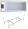 Комплект 3 в 1 Lavinia Boho One S1-3701007P, акриловая ванна 170x70 см, металлический каркас с монтажным набором, мягкий силиконовый подголовник