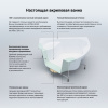 Комплект 5 в 1 Lavinia Boho Aveo S4-3704015P, акриловая ванна 150x150 см, усиленный металлический каркас с монтажным набором, мягкий силиконовый подголовник 2 штуки, лицевой экран, хромотерапия