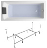 Комплект 3 в 1 Lavinia Boho One S1-3701005P, акриловая ванна 150x70 см, металлический каркас с монтажным набором, мягкий силиконовый подголовник