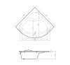 Комплект 2 в 1 Lavinia Boho Aveo S1-37040140, акриловая ванна 140x140 см, усиленный металлический каркас с монтажным набором