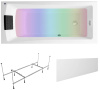 Комплект 5 в 1 Lavinia Boho One S4-3701008P, акриловая ванна 180x80 см, каркас с монтажным набором, подголовник, лицевой экран, хромотерапия