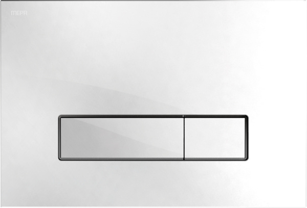 Клавиша смыва для унитаза Mepa Orbit 421844, сапфировое стекло, белый