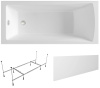 Комплект 3 в 1 Lavinia Boho One S2-37010060, акриловая ванна 160x70 см, металлический каркас с монтажным набором, лицевой экран