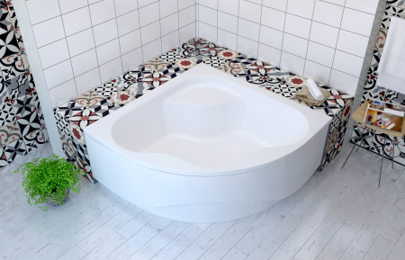 Комплект 3 в 1 Lavinia Boho Aveo S2-37040150, акриловая ванна 150x150 см, усиленный металлический каркас с монтажным набором, лицевой экран