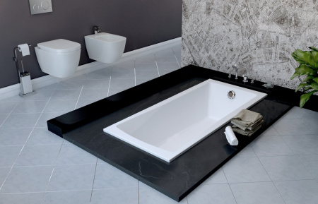 Комплект 4 в 1 Lavinia Boho One S2-3701008P, акриловая ванна 180x80 см, металлический каркас с монтажным набором, подголовник, лицевой экран