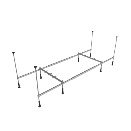 Комплект 4 в 1 Lavinia Boho Pure S2-3710008P, акриловая ванна 180x80 см, усиленный металлический каркас с монтажным набором, мягкий силиконовый подголовник, лицевой экран