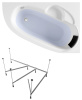 Комплект 3 в 1 Lavinia Boho Bell Pro S1-370217PR, акриловая ванна 170x110 см (правый разворот), усиленный металлический каркас, мягкий подголовник