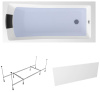 Комплект 4 в 1 Lavinia Boho One S2-3701004P, акриловая ванна 140x70 см, металлический каркас с монтажным набором, подголовник, лицевой экран