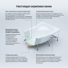 Комплект 5 в 1 Lavinia Boho Grance Hill S4-370317PL, акриловая ванна 170x105 см (левый разворот), усиленный каркас, подголовник, лицевой экран, хромотерапия