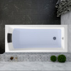 Комплект 3 в 1 Lavinia Boho One S1-3701004P, акриловая ванна 140x70 см, металлический каркас с монтажным набором, мягкий силиконовый подголовник