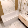 Комплект 4 в 1 Lavinia Boho Catani S3-371216PL, акриловая ванна 160x80 см (левый разворот), усиленный металлический каркас с монтажным набором, мягкий силиконовый подголовник, хромотерапия