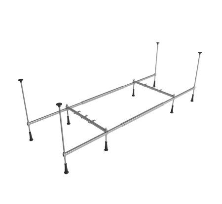Комплект 3 в 1 Lavinia Boho One S1-3701004P, акриловая ванна 140x70 см, металлический каркас с монтажным набором, мягкий силиконовый подголовник