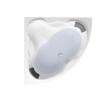 Комплект 3 в 1 Lavinia Boho Elegant S1-3705014P, акриловая ванна 140x140 см, усиленный металлический каркас с монтажным набором, мягкий силиконовый подголовник 2 штуки