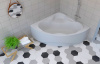 Комплект 3 в 1 Lavinia Boho Elegant S1-3705015P, акриловая ванна 150x150 см, усиленный металлический каркас с монтажным набором, мягкий силиконовый подголовник 2 штуки