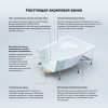 Комплект 3 в 1 Lavinia Boho Bell Pro S1-370214PL, акриловая ванна 140x95 см (левый разворот), усиленный металлический каркас, мягкий подголовник