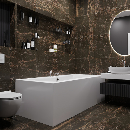 Комплект 3 в 1 Lavinia Boho Evan S2-37110190, акриловая ванна 190x90 см, усиленный металлический каркас с монтажным набором, лицевой экран