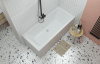 Комплект 4 в 1 Lavinia Boho Pure S2-3710008P, акриловая ванна 180x80 см, усиленный металлический каркас с монтажным набором, мягкий силиконовый подголовник, лицевой экран