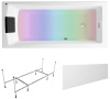 Комплект 5 в 1 Lavinia Boho One S4-3701075P, акриловая ванна 170x75 см, каркас с монтажным набором, подголовник, лицевой экран, хромотерапия