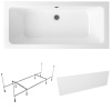 Комплект 3 в 1 Lavinia Boho Pure S2-37100080, акриловая ванна 180x80 см, усиленный металлический каркас с монтажным набором, лицевой экран